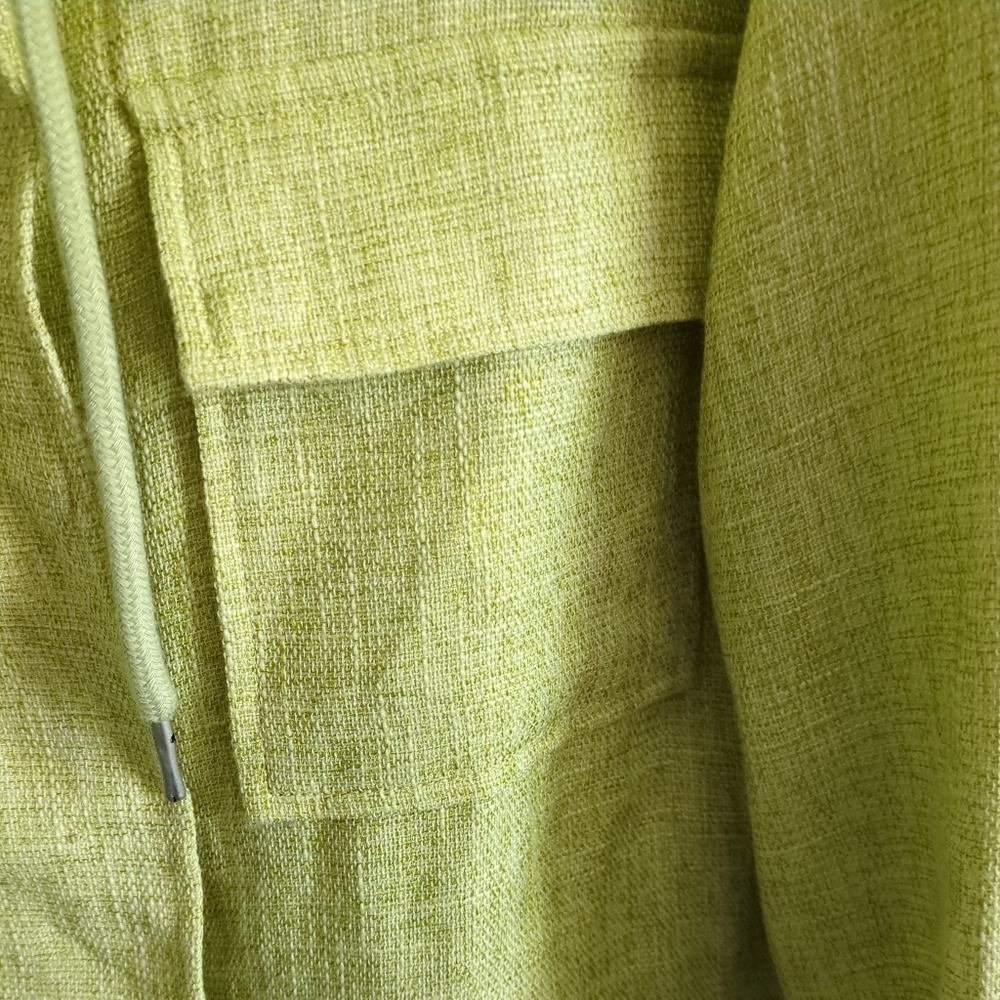 Avec Les Filles Hoodie Jacket Green/Yellow Knit Size XL - Picture 3 of 8